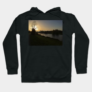 Sunset stroll along a river Hoodie